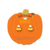 Candy Corn Studs on Pumpkin Card