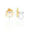 Glitter Ghost Clip On Earrings