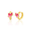 Butterfly 18K Gold Plated Huggie Earrings Butterfly 18K Gold Plated Huggie Earrings