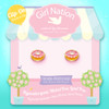 Berry Donut Clip On Earrings