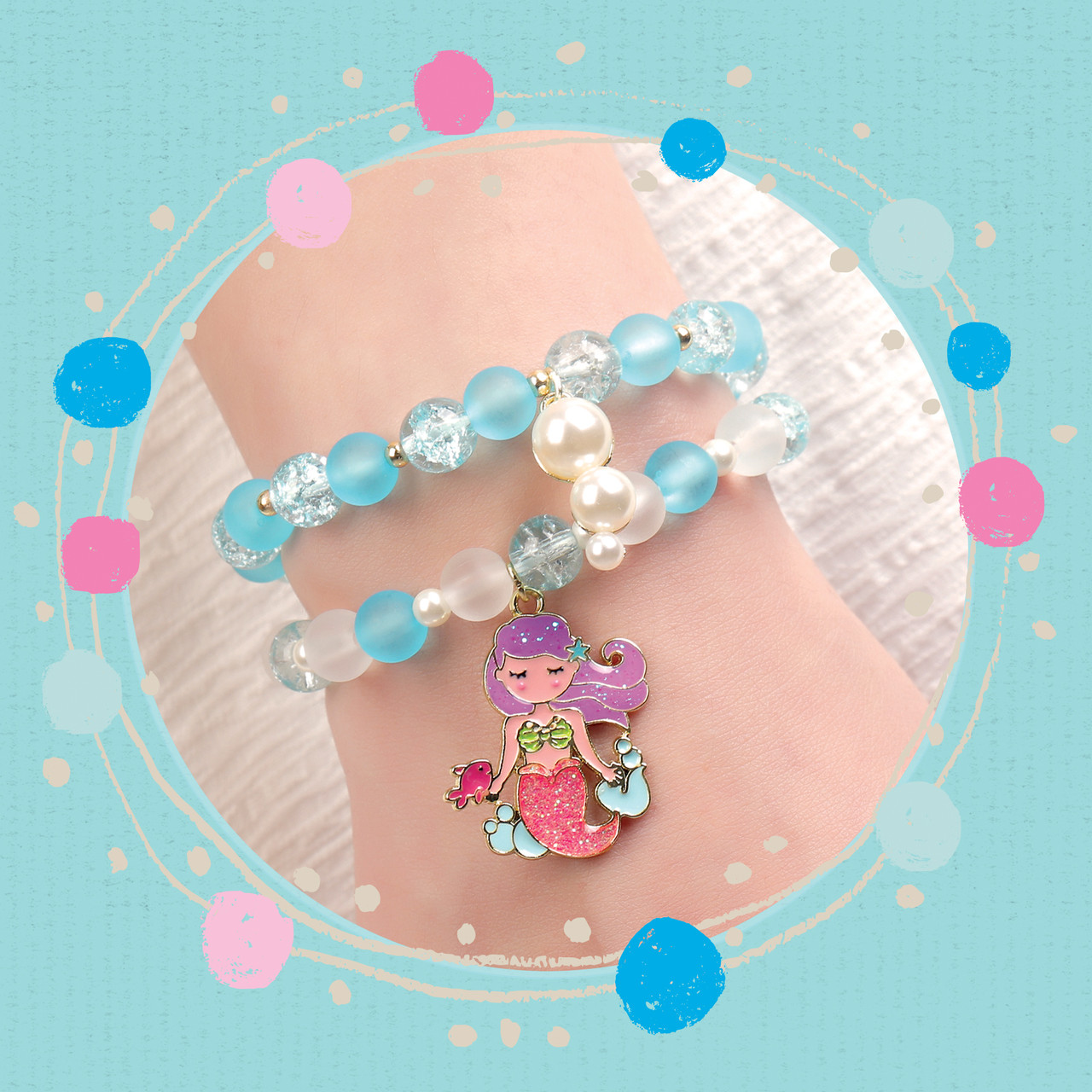 Great Pretenders Meerjungfrau Armband-Set – 2 Stück, Glitzernde Perlen, Vielseitig Für Kleine Prinzessinnen