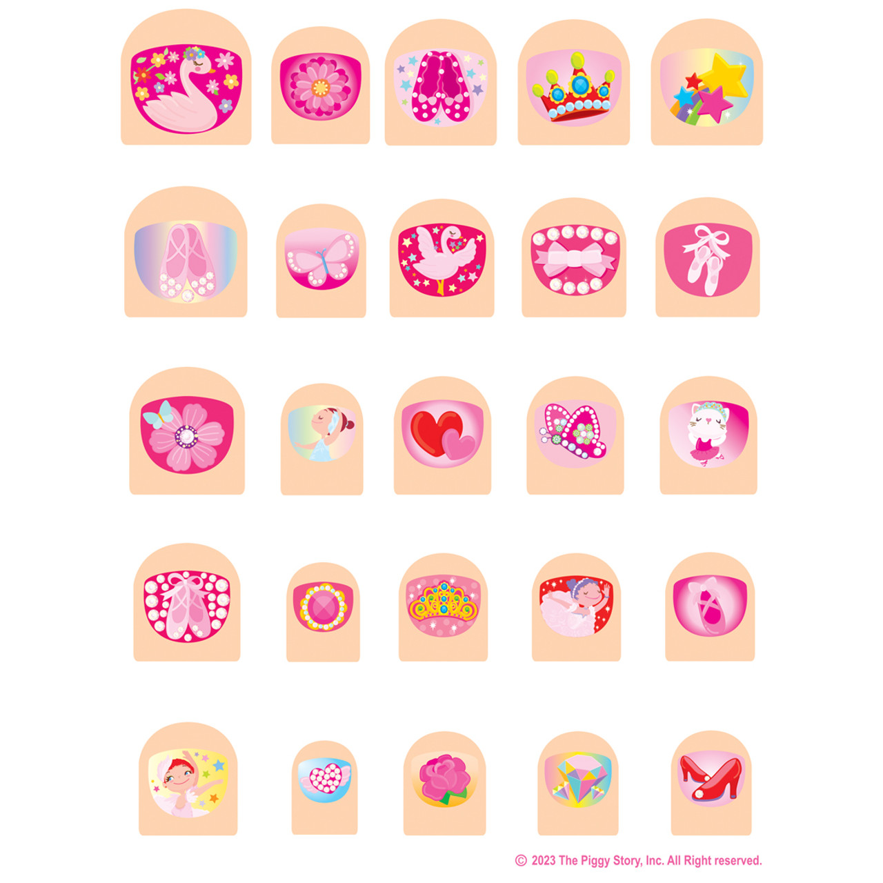 Cutie Stick-On Earring and Nail Sticker Gift Set- Ballerinas