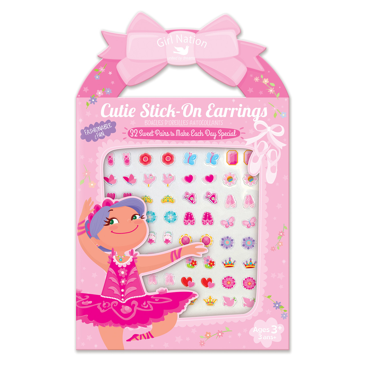 Cutie Stick-On Earring and Nail Sticker Gift Set- Ballerinas