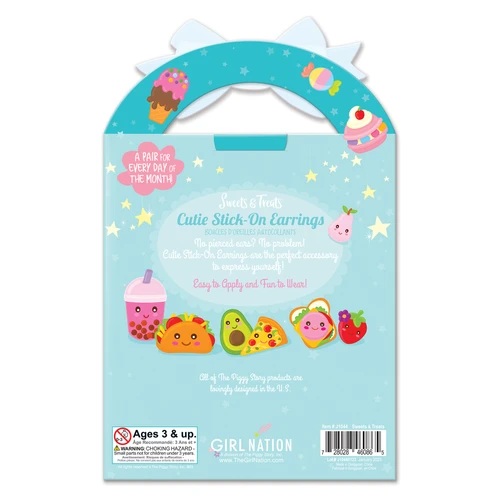 Back of Sweets & Treats Stick-On Earrings