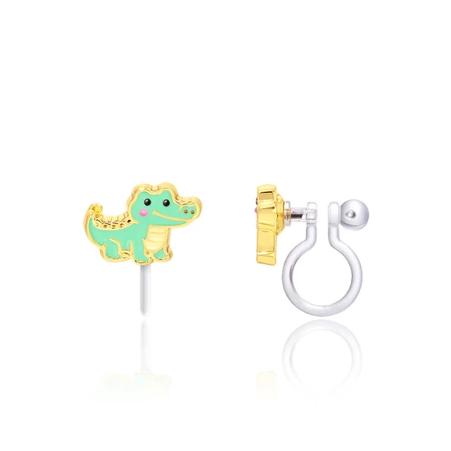 Crocodile Clip On Earrings