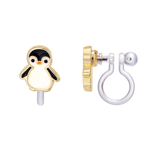 Penguin Comfortable Clip On Earrings for Girls