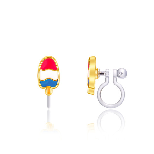 Girl Nation Taste the Freedom Clip On Earrings for Girls