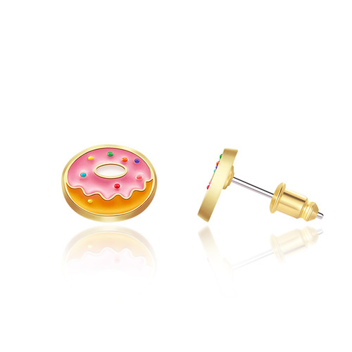 Girl Nation Strawberry Donut Stud Earrings
