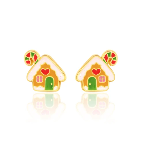Gingerbread House Earrings
