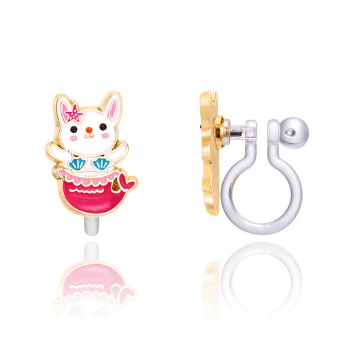 Bunny Mermaid Cutie Clip-on Earrings