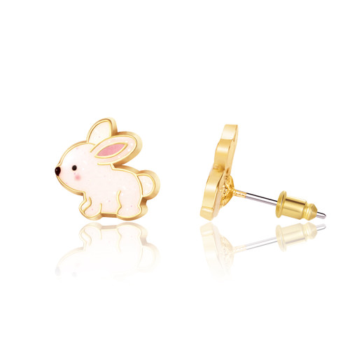 Cutie Enamel Studs Glitter Rabbit Cutie Enamel Studs Glitter Rabbit