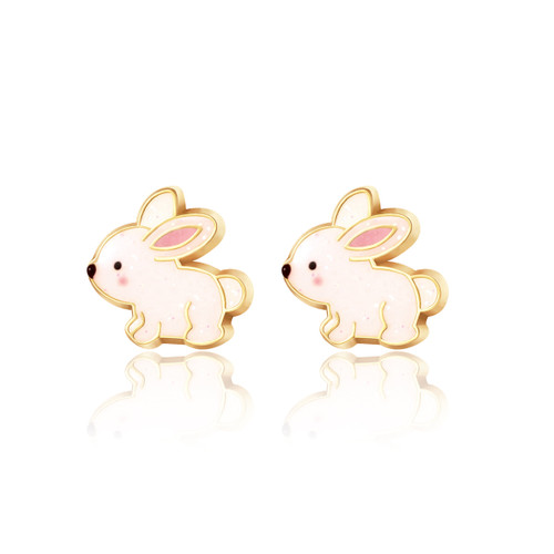 Cutie Enamel Studs Glitter Rabbit Cutie Enamel Studs Glitter Rabbit
