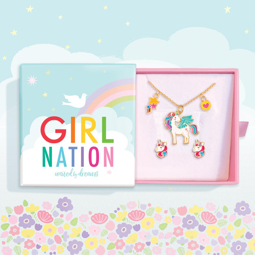 Unicorn Dreams Earring and Necklace Gift Set