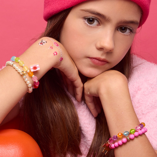 Unicorn Wishes Duo Bracelet Set on Girl Unicorn Wishes Duo Bracelet Set on Girl