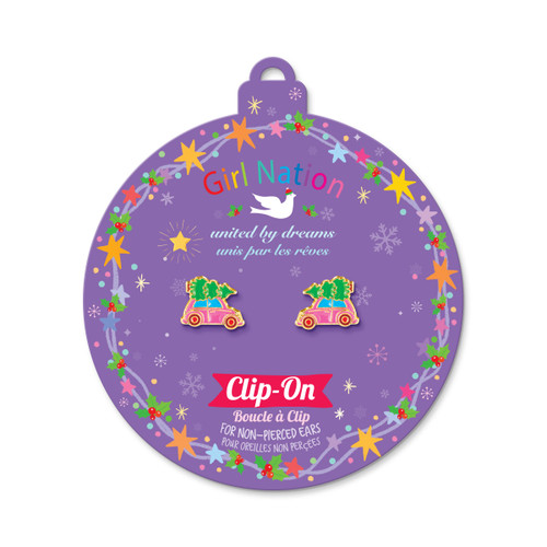 Christmas Tree Shopping Earrings on Ornament Card Christmas Tree Shopping Earrings on Ornament Card