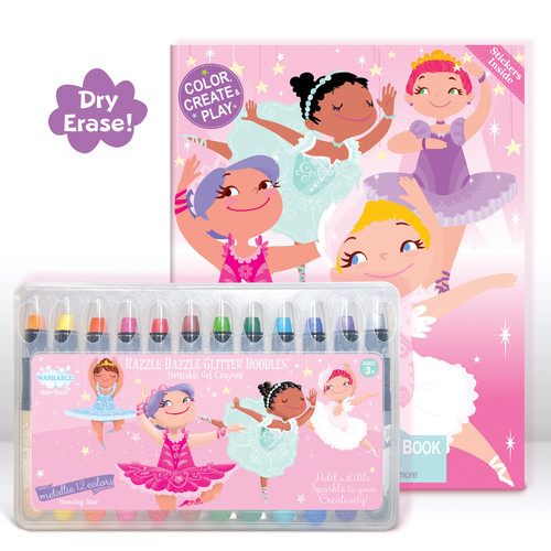 Glitter Fairy Dry Erase Coloring Gift Set