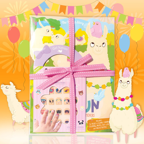 Llama Activity Book & Nail Sticker Gift Pack