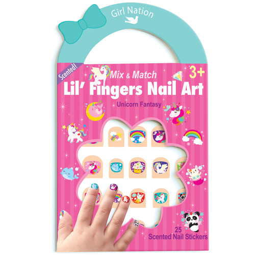Unicorn Nail Art Gift Set - 112 Piece Girls Scented Nail Art Kit