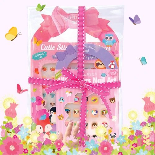 Girl Nation Animal Friends Stick-On Earring and Nail Sticker Gift Set