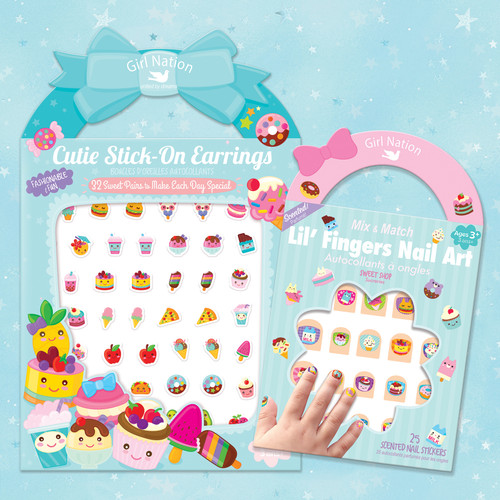 Sweets Stick-On Earrings and Lil' Fingers Nail Art Sweets Stick-On Earrings and Lil' Fingers Nail Art
