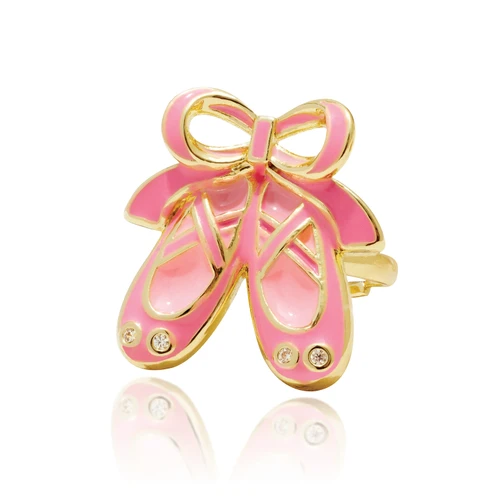 Girl Nation Twinkle Toes ballet slipper adjustable ring for girls