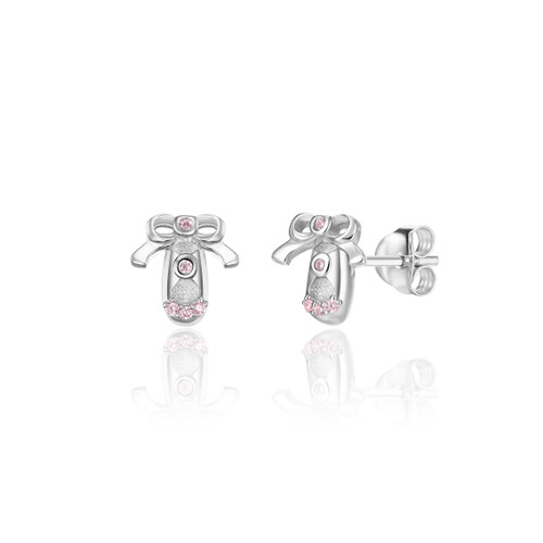 Girl Nation Classic Sterling Silver Ballet Shoe Earrings Girl Nation Classic Sterling Silver Ballet Shoe Earrings