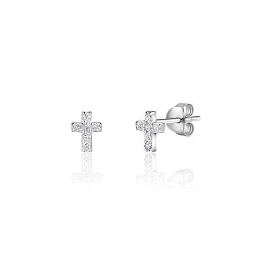 Sterling Silver Cross Earrings Sterling Silver Cross Earrings