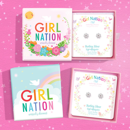 Earrings arrive in Girl Nation jewelry gift box Earrings arrive in Girl Nation jewelry gift box