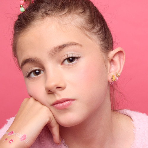 Girl Nation Winter Snowflake Magic Clip On Earrings on Girl