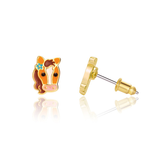 Pony Stud Earrings