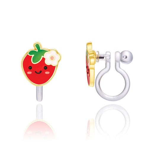 Strawberry Clip On Earrings