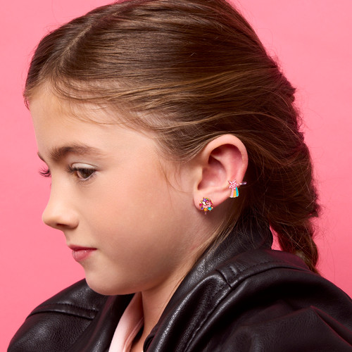 Unicorn Clip On Earrings on Girl on girl