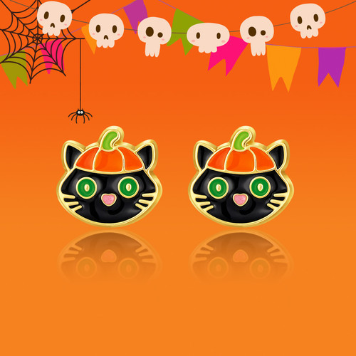 Girl Nation Purr-fectly Spooky Stud Earrings