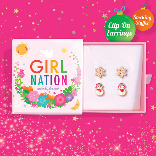 Winter Wonderland Clip On Earring Gift Set from Girl Nation
