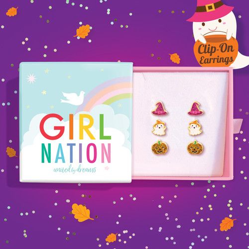 Halloween Trick-Or-Treat Trio Clip On Earring Gift Set