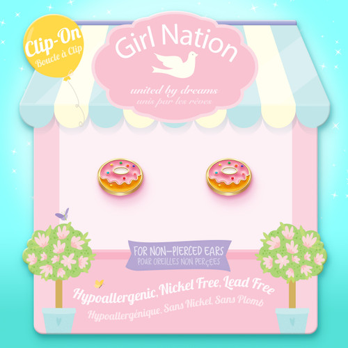 Berry Donut Clip On Earrings Berry Donut Clip On Earrings