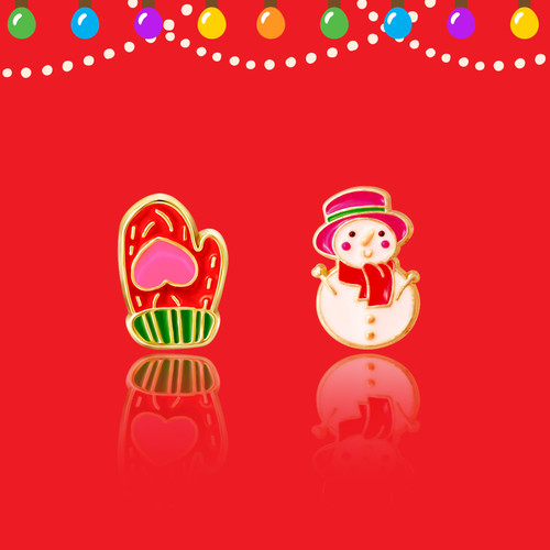 Snow Day Fun Clip On Earrings