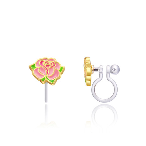Rose Clip On Earrings