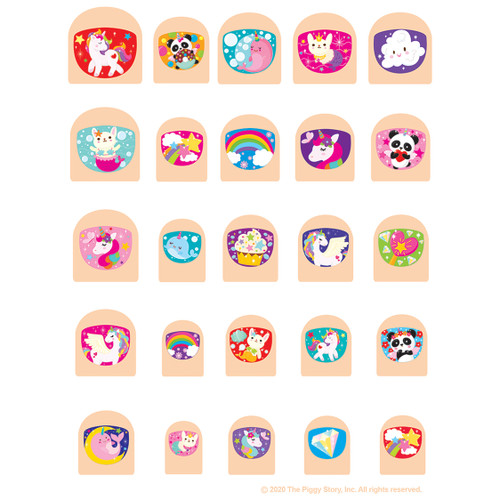 Unicorn Nail Stickers- 25 stickers