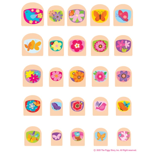 Flower Nail Sticker Designs