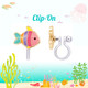 Glitter Rainbow Fish Cutie Clip On Earrings by Girl Nation