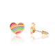 Rainbow Heart Stud Earrings