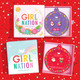 Earrings come on festive ornament card in Girl Nation Jewelry Gift Box