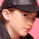 Sundae Supreme Cutie Enamel Stud Earrings on Girl