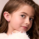 Girl with Sterling Silver Fish Earrings