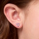 Sterling Silver Heart Earrings on Model