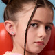 925 Sterling Silver Butterfly Earrings on model