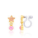Star Clip On Earrings with cubic zirconia