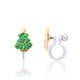 Christmas Tree Clip On Earrings