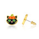 Black Kitty Stud Earrings